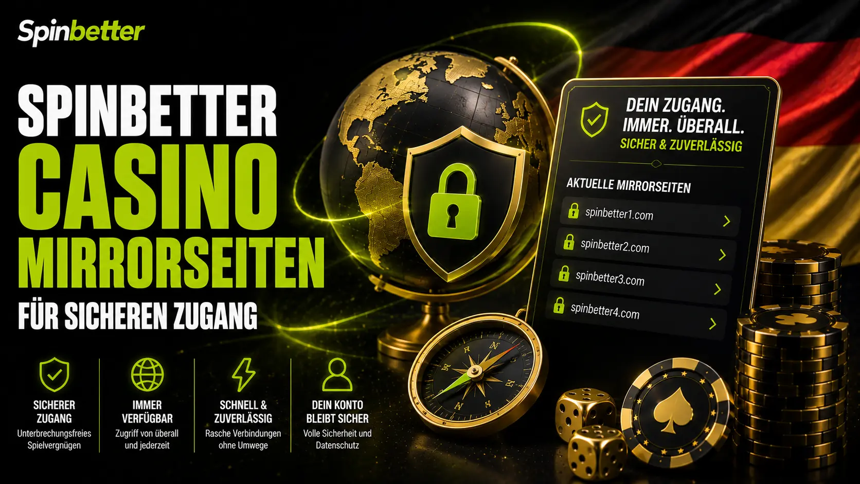 SpinBetter Casino Mirrorseiten für sicheren Zugang